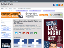 Tablet Screenshot of goweirdfacts.com